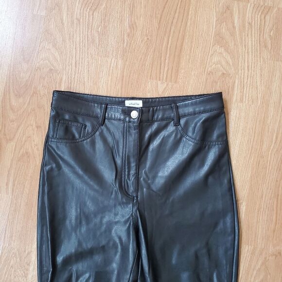 Wilfred Free High-Waist Vegan Leather Pants sz 6=28×27 - Picture 6 of 13